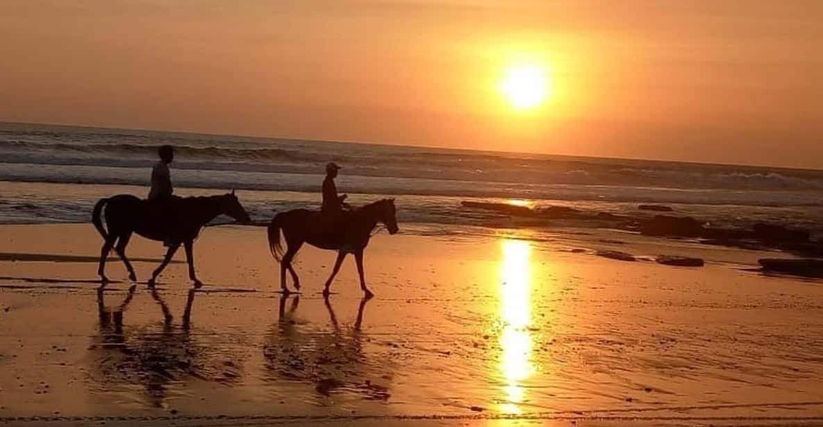 Horse riding at sunset in Bali